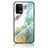 Silicone Frame Fashionable Pattern Mirror Case Cover for Oppo A94 4G Green