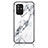 Silicone Frame Fashionable Pattern Mirror Case Cover for Oppo F19 Pro+ Plus 5G White
