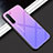Silicone Frame Fashionable Pattern Mirror Case Cover for Oppo K7 5G Purple