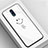 Silicone Frame Fashionable Pattern Mirror Case Cover for Oppo Reno White