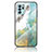 Silicone Frame Fashionable Pattern Mirror Case Cover for Oppo Reno6 Z 5G Green