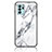Silicone Frame Fashionable Pattern Mirror Case Cover for Oppo Reno6 Z 5G White