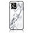 Silicone Frame Fashionable Pattern Mirror Case Cover for Oppo Reno7 4G White