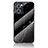 Silicone Frame Fashionable Pattern Mirror Case Cover for Oppo Reno7 5G Black