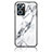 Silicone Frame Fashionable Pattern Mirror Case Cover for Oppo Reno7 5G White