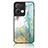 Silicone Frame Fashionable Pattern Mirror Case Cover for Oppo Reno8 Pro 5G