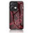Silicone Frame Fashionable Pattern Mirror Case Cover for Oppo Reno8 Pro 5G Red