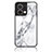 Silicone Frame Fashionable Pattern Mirror Case Cover for Oppo Reno9 5G White