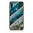 Silicone Frame Fashionable Pattern Mirror Case Cover for Samsung Galaxy A11 Blue