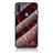 Silicone Frame Fashionable Pattern Mirror Case Cover for Samsung Galaxy A11 Red