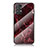 Silicone Frame Fashionable Pattern Mirror Case Cover for Samsung Galaxy A23 5G Red