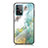 Silicone Frame Fashionable Pattern Mirror Case Cover for Samsung Galaxy A52 5G Green