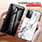 Silicone Frame Fashionable Pattern Mirror Case Cover for Samsung Galaxy A72 5G