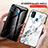 Silicone Frame Fashionable Pattern Mirror Case Cover for Samsung Galaxy M21