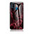 Silicone Frame Fashionable Pattern Mirror Case Cover for Samsung Galaxy M21 Red