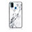 Silicone Frame Fashionable Pattern Mirror Case Cover for Samsung Galaxy M21 White