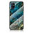 Silicone Frame Fashionable Pattern Mirror Case Cover for Samsung Galaxy M31s Blue