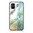 Silicone Frame Fashionable Pattern Mirror Case Cover for Samsung Galaxy M31s Green