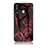 Silicone Frame Fashionable Pattern Mirror Case Cover for Samsung Galaxy M40 Red