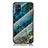 Silicone Frame Fashionable Pattern Mirror Case Cover for Samsung Galaxy M51 Blue