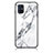 Silicone Frame Fashionable Pattern Mirror Case Cover for Samsung Galaxy M51 White