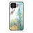 Silicone Frame Fashionable Pattern Mirror Case Cover for Samsung Galaxy M53 5G Green