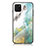 Silicone Frame Fashionable Pattern Mirror Case Cover for Samsung Galaxy M60s Green