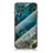 Silicone Frame Fashionable Pattern Mirror Case Cover for Samsung Galaxy M62 4G Blue