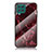 Silicone Frame Fashionable Pattern Mirror Case Cover for Samsung Galaxy M62 4G Red