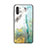 Silicone Frame Fashionable Pattern Mirror Case Cover for Samsung Galaxy Note 10 5G Green