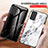 Silicone Frame Fashionable Pattern Mirror Case Cover for Samsung Galaxy Note 20 5G