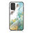 Silicone Frame Fashionable Pattern Mirror Case Cover for Samsung Galaxy Note 20 5G Green