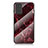 Silicone Frame Fashionable Pattern Mirror Case Cover for Samsung Galaxy Note 20 5G Red