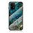 Silicone Frame Fashionable Pattern Mirror Case Cover for Samsung Galaxy S10 Lite Blue