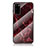 Silicone Frame Fashionable Pattern Mirror Case Cover for Samsung Galaxy S20 5G Red