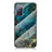 Silicone Frame Fashionable Pattern Mirror Case Cover for Samsung Galaxy S20 Lite 5G Blue