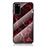 Silicone Frame Fashionable Pattern Mirror Case Cover for Samsung Galaxy S20 Red