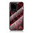 Silicone Frame Fashionable Pattern Mirror Case Cover for Samsung Galaxy S20 Ultra 5G Red