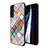 Silicone Frame Fashionable Pattern Mirror Case Cover for Samsung Galaxy S21 Plus 5G