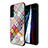 Silicone Frame Fashionable Pattern Mirror Case Cover for Samsung Galaxy S21 Plus 5G Colorful