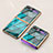 Silicone Frame Fashionable Pattern Mirror Case Cover for Samsung Galaxy Z Flip