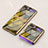 Silicone Frame Fashionable Pattern Mirror Case Cover for Samsung Galaxy Z Flip Gray