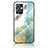 Silicone Frame Fashionable Pattern Mirror Case Cover for Vivo T1 5G India Green