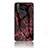 Silicone Frame Fashionable Pattern Mirror Case Cover for Vivo Y11 Red