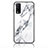 Silicone Frame Fashionable Pattern Mirror Case Cover for Vivo Y11s White