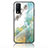 Silicone Frame Fashionable Pattern Mirror Case Cover for Vivo Y20 Green