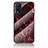 Silicone Frame Fashionable Pattern Mirror Case Cover for Vivo Y50 Red
