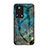 Silicone Frame Fashionable Pattern Mirror Case Cover for Xiaomi Mi 12 Lite NE 5G Blue