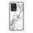 Silicone Frame Fashionable Pattern Mirror Case Cover for Xiaomi Redmi Note 12 Pro 5G White