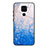 Silicone Frame Fashionable Pattern Mirror Case Cover JM1 for Xiaomi Redmi Note 9 Blue